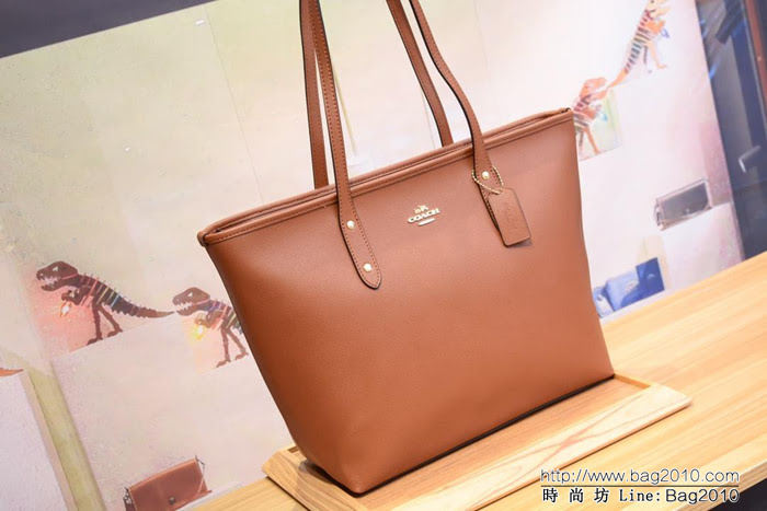 COACH蔻馳 全皮包 原單級別 頭層牛皮Coach全皮購物袋 37266 手提斜挎包  Chz1125